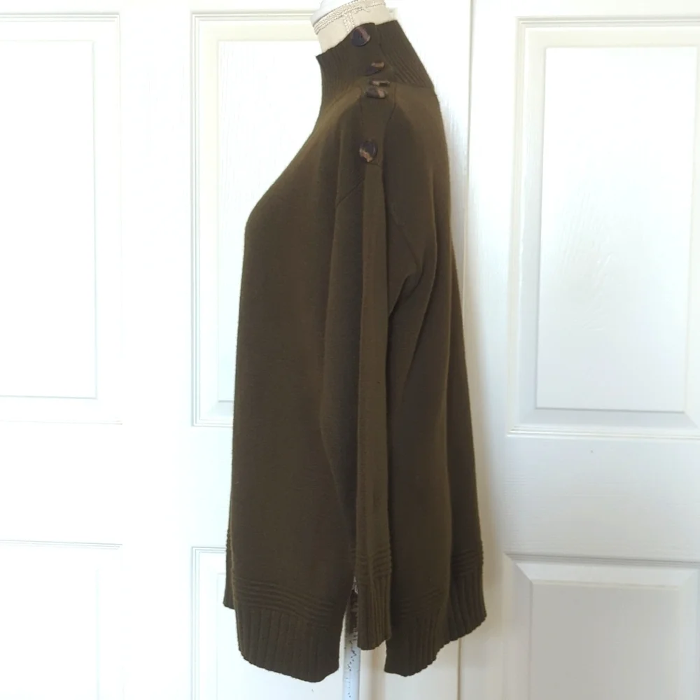 Anthropologie Margarita Tunic Sweater in Olive